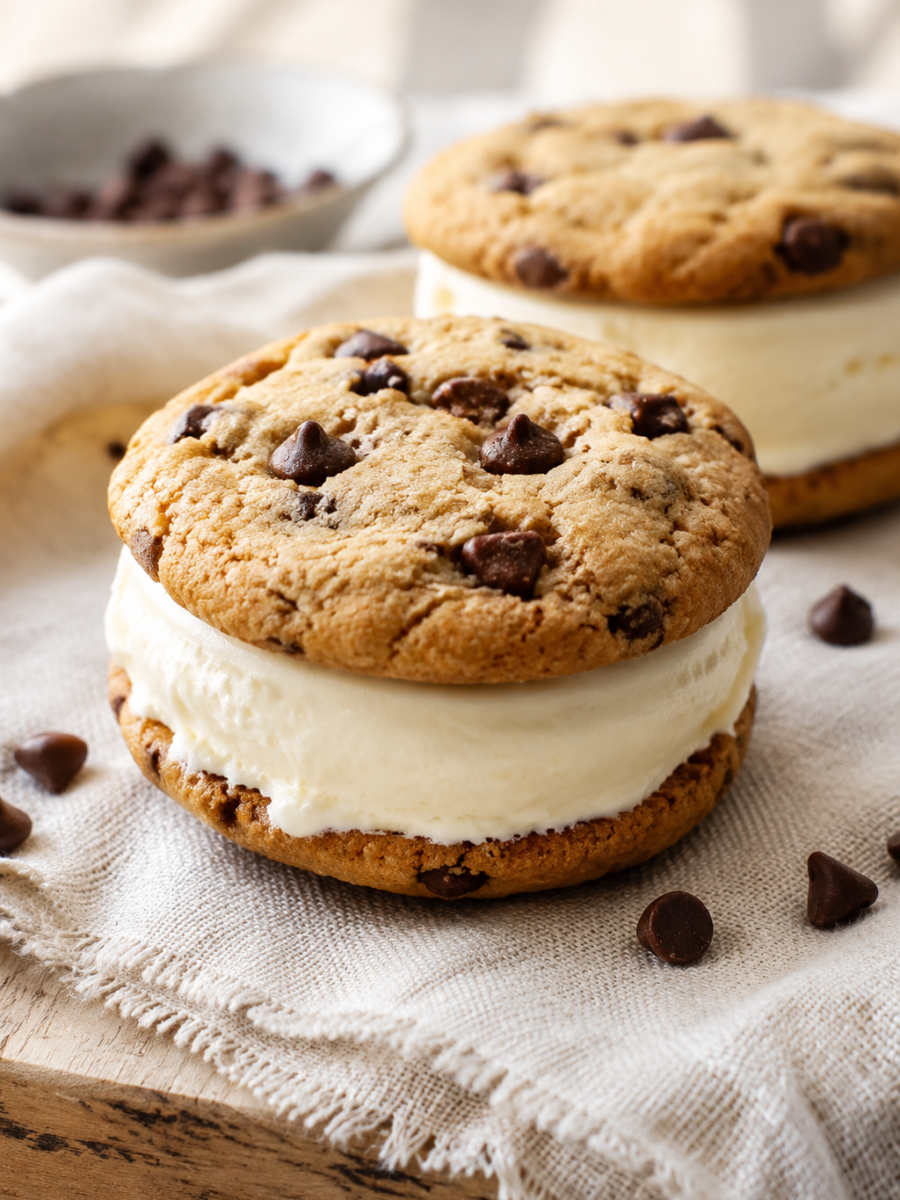 Glutenfreie Cookie-Eis-Sandwiches