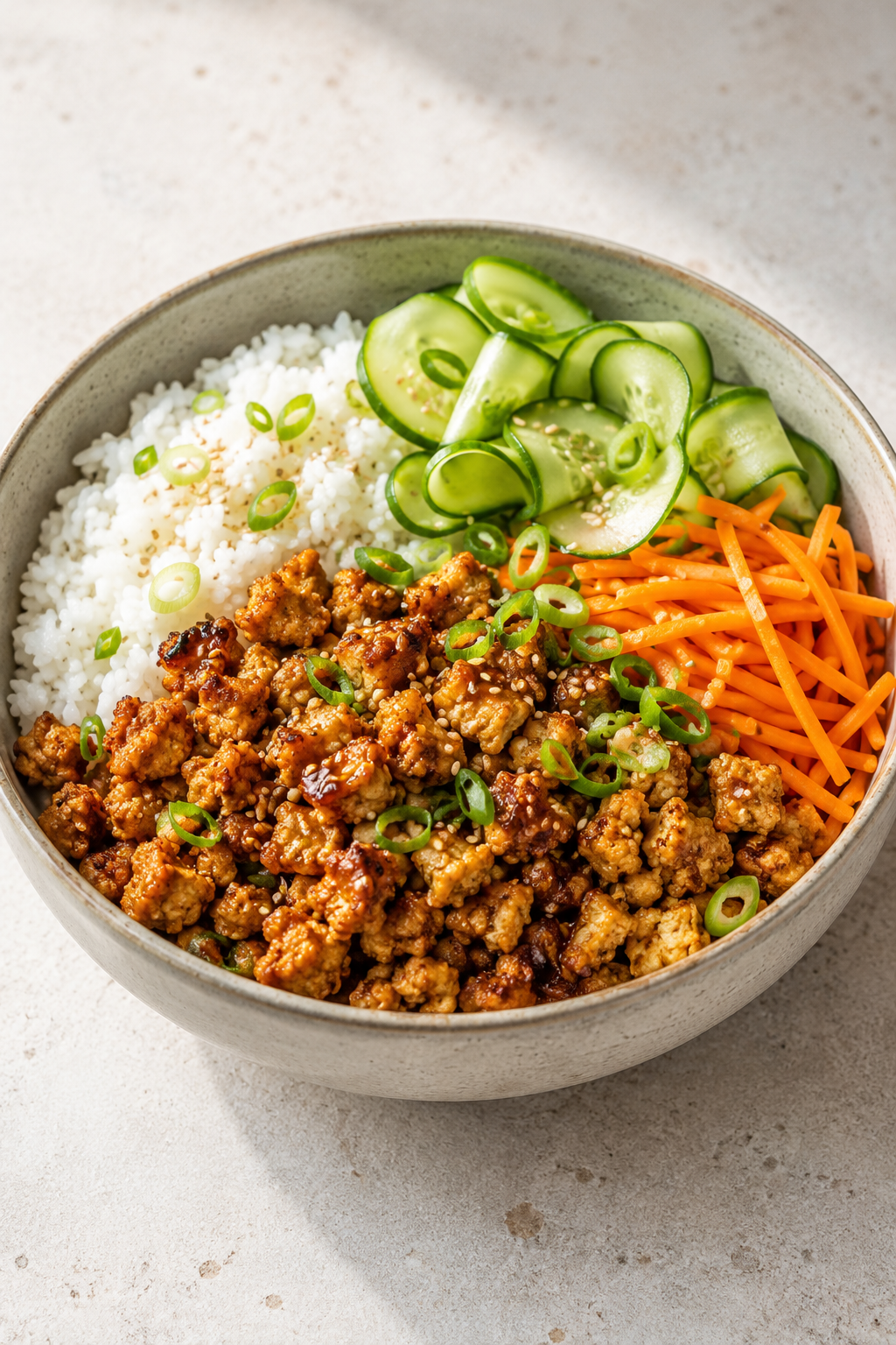 Asiatische Tofu-Crumble-Bowl
