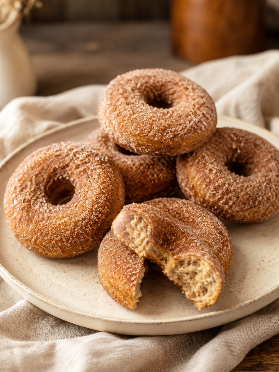 Glutenfreie Zimtzucker-Donuts aus dem Ofen