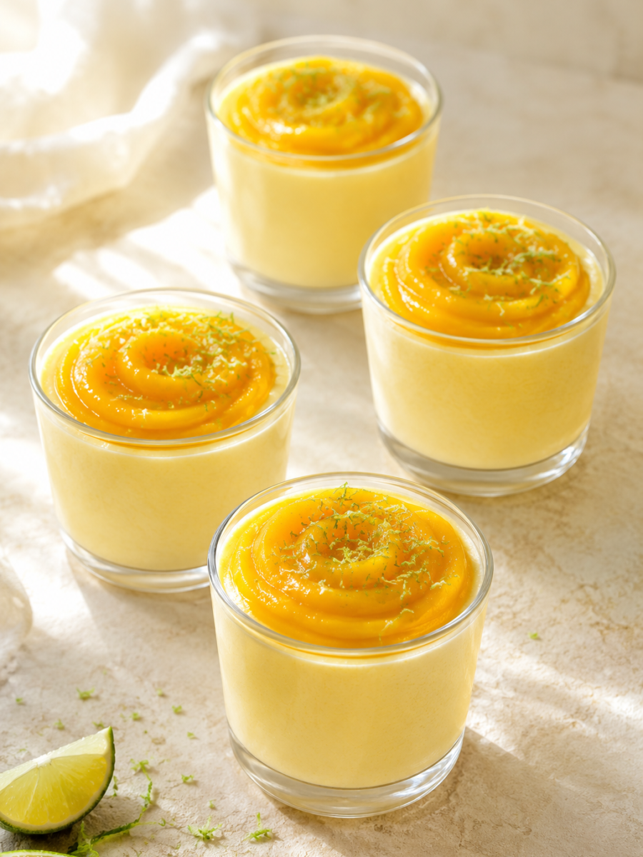 Cremige Mango-Mousse im Glas