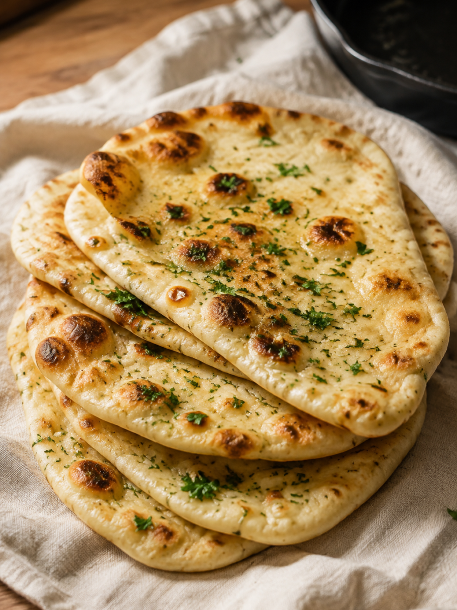 Glutenfreies Naan aus der Pfanne