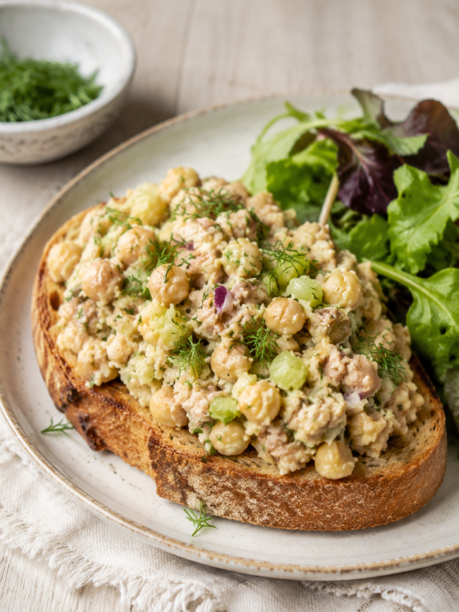 Veganer Kichererbsen-„Thunfisch“-Salat