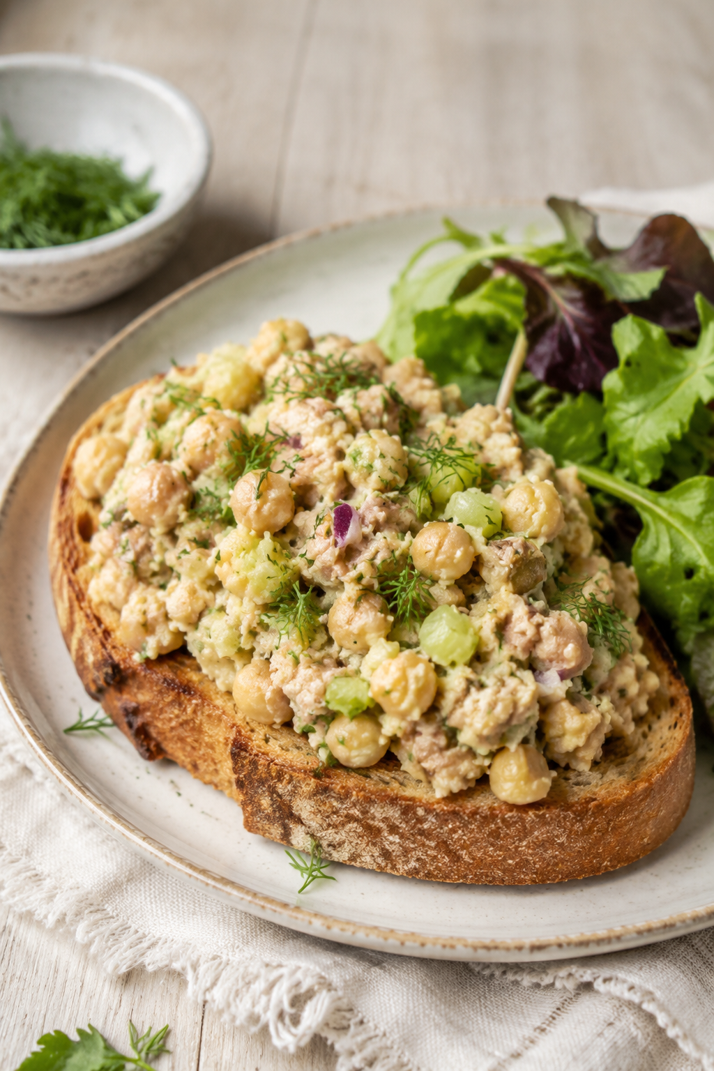 Veganer Kichererbsen-„Thunfisch“-Salat