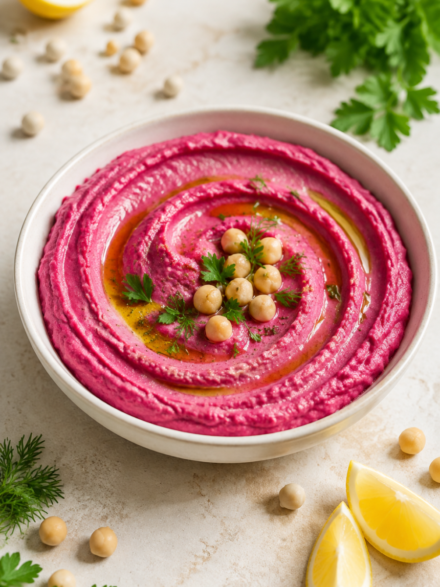 Cremiger Rote-Bete-Hummus