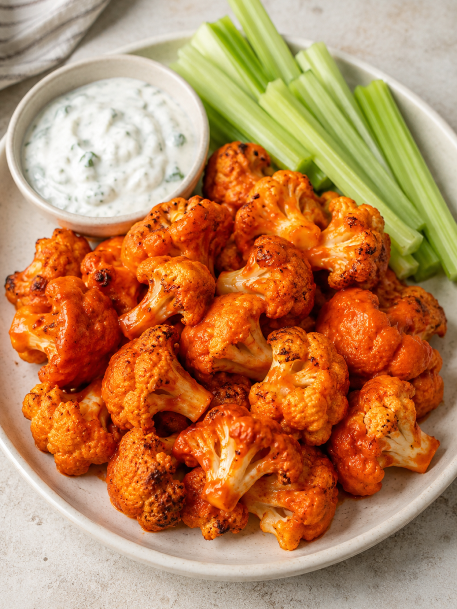 Buffalo-Blumenkohl-Wings aus dem Ofen