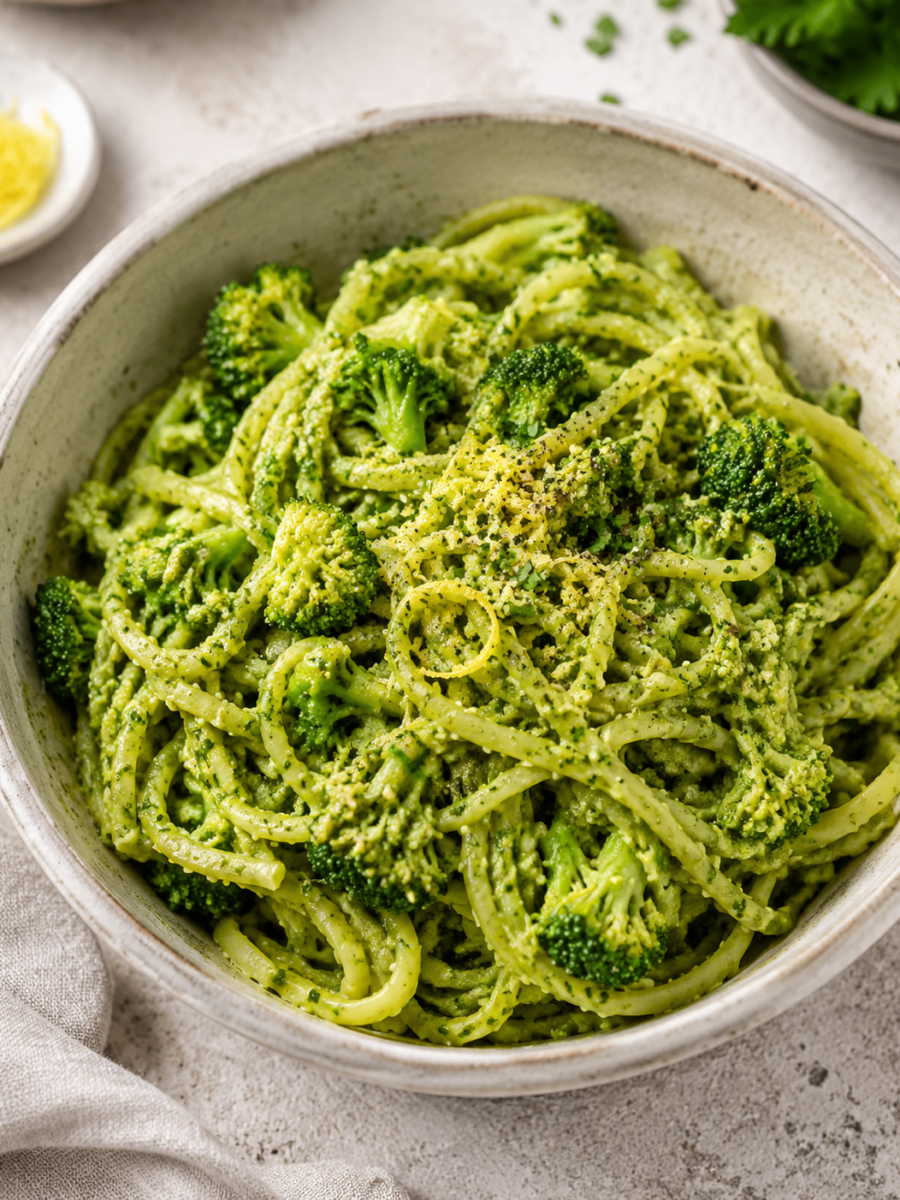 Brokkoli-Pesto-Pasta mit Zitrone