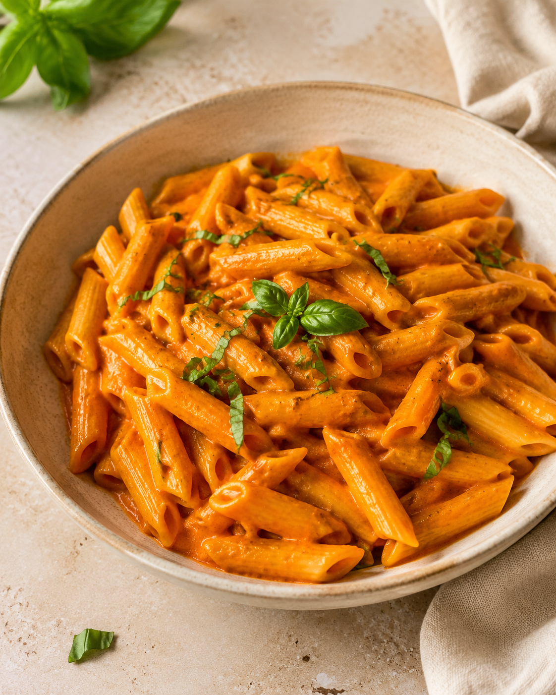 Cremige Paprika-Pasta aus dem Ofen