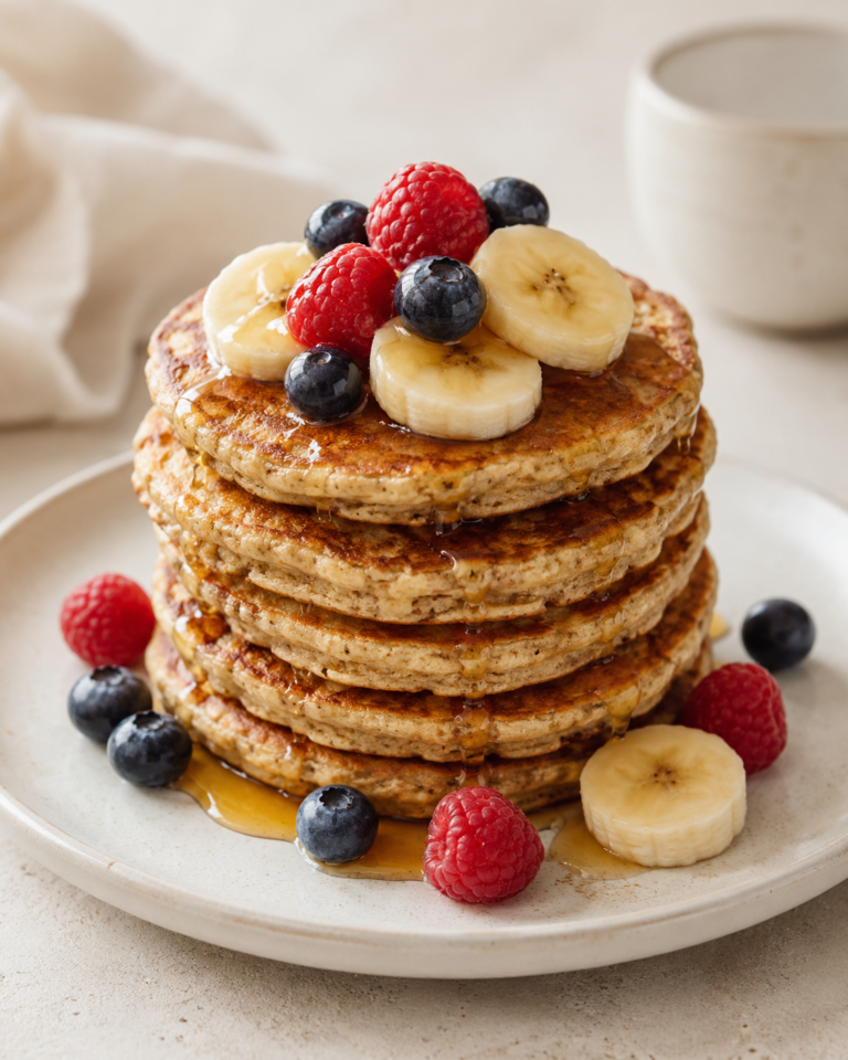 Glutenfreie Bananen-Pancakes mit Hafer