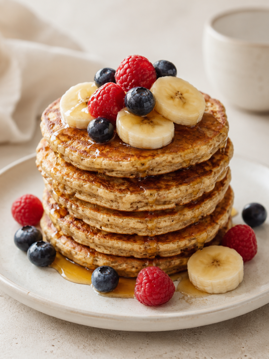 Glutenfreie Bananen-Pancakes mit Hafer