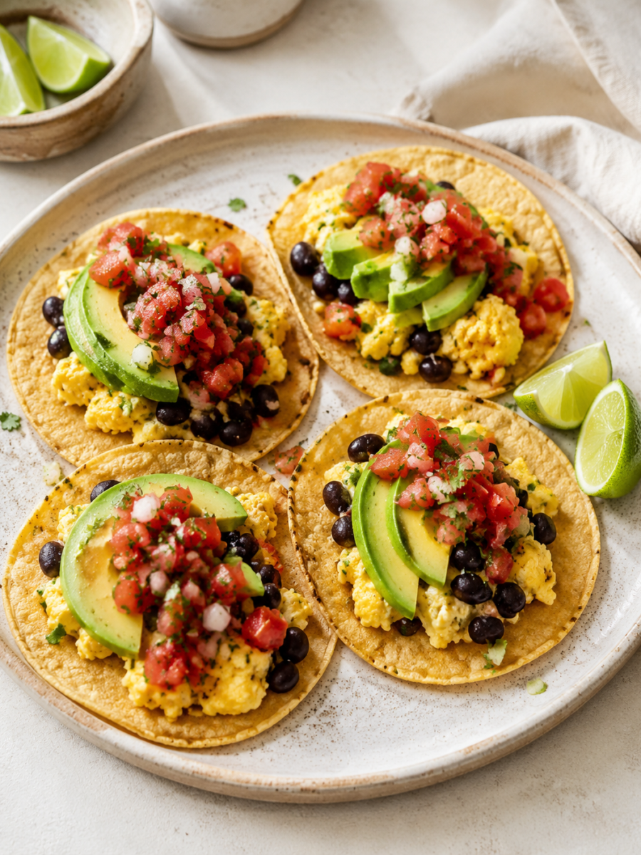 Glutenfreie Frühstücks-Tacos mit Rührei