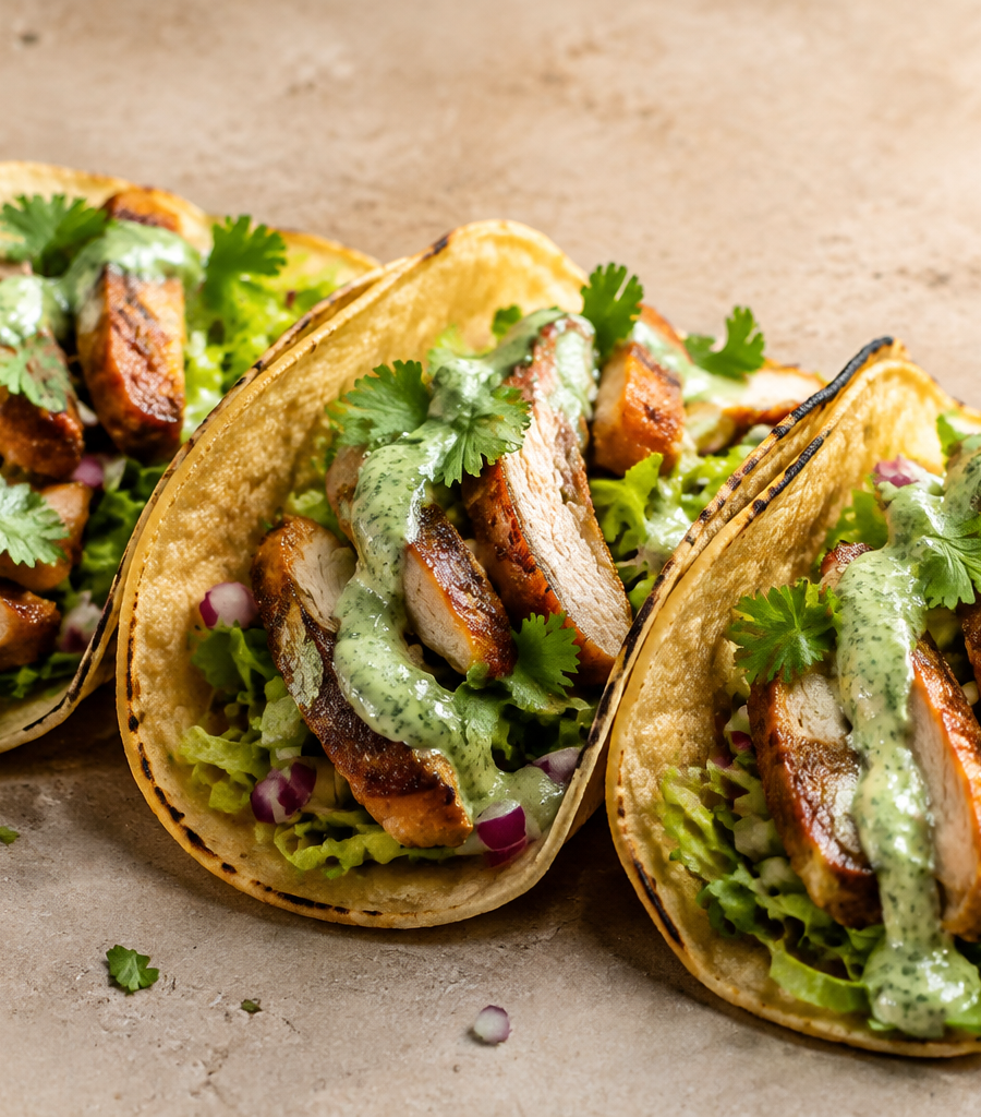 Knusprige Hähnchen-Tacos aus der Heißluftfritteuse