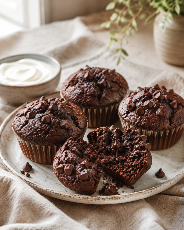 Saftige Skyr-Schoko-Muffins