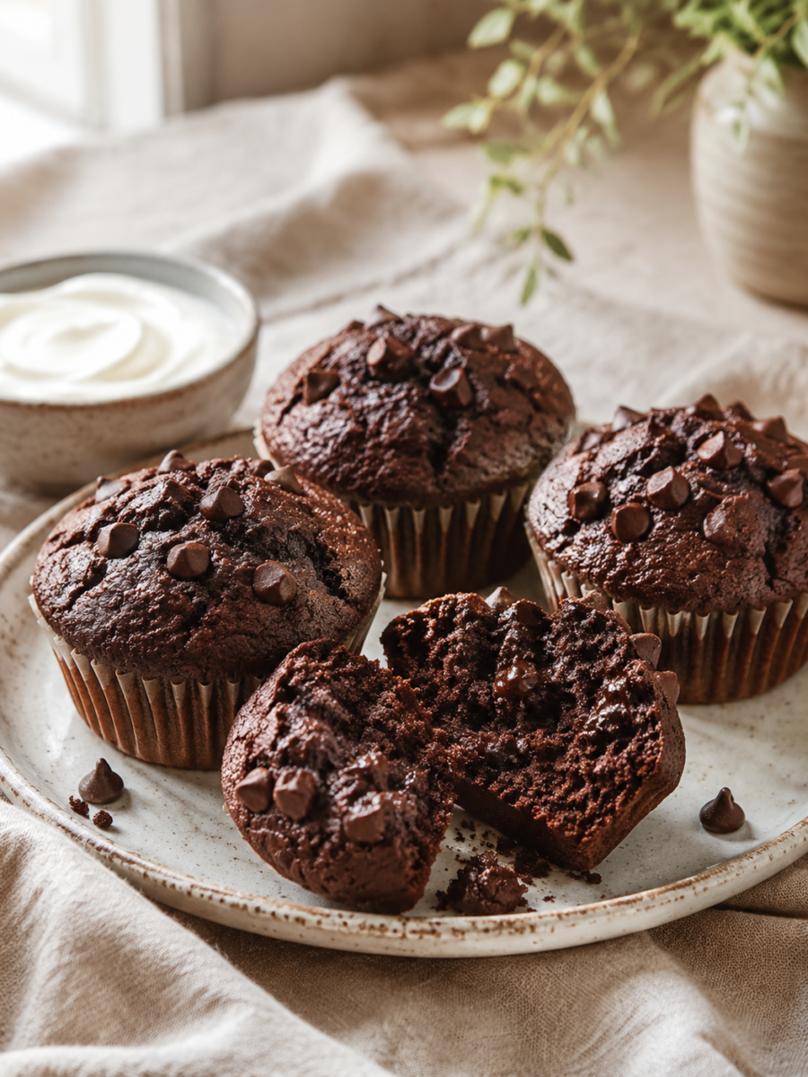 Saftige Skyr-Schoko-Muffins