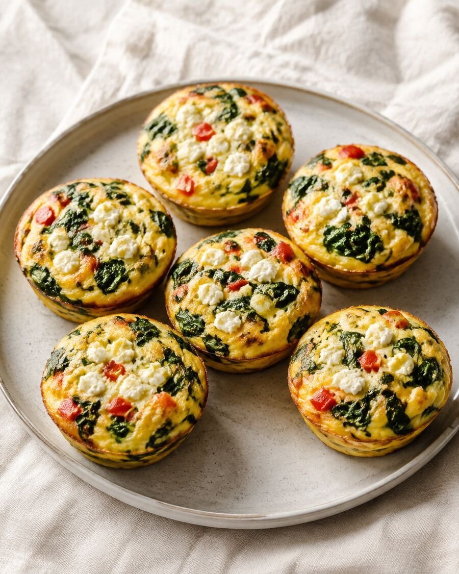 Spinat-Feta-Eiermuffins fürs Meal Prep