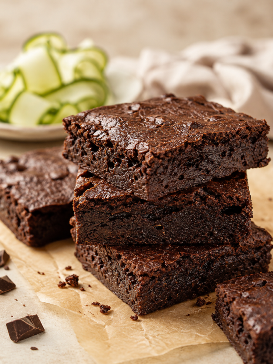 Saftige Zucchini-Brownies mit Mandelmehl